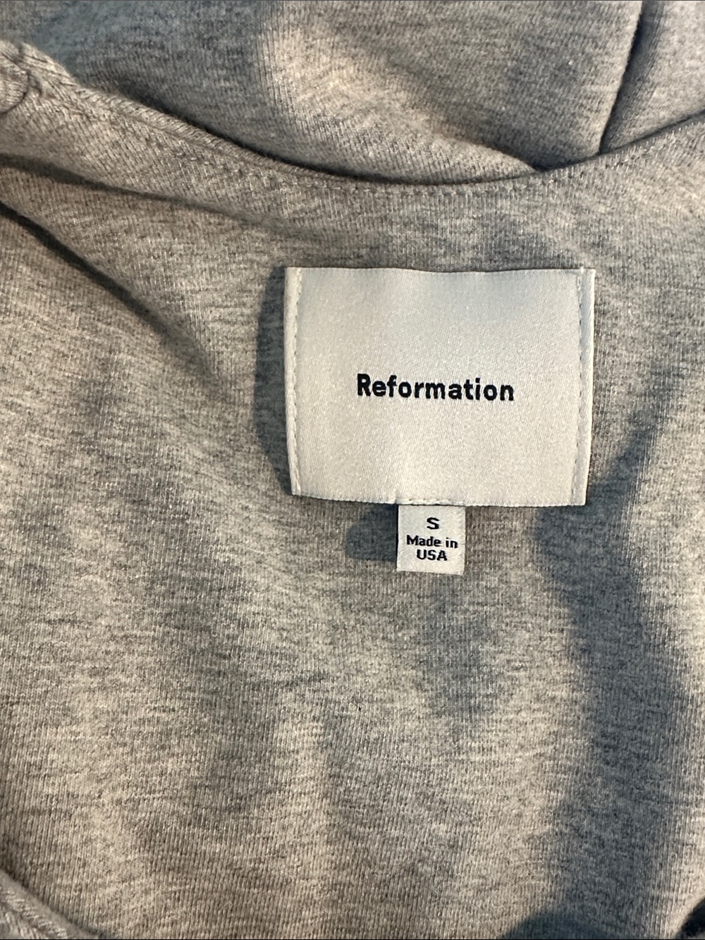 Reformation Bijou Grey Stretch Knit Racerback Midi Dress Minimalist Bodycon New! - Picture 5 of 7